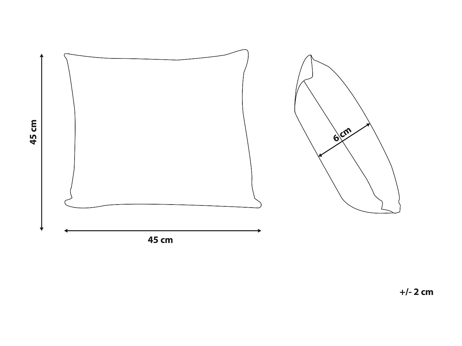 Cojín decorativo PEPEROMIA Algodón 45 x 45 cm Blanco Patrón de plantas