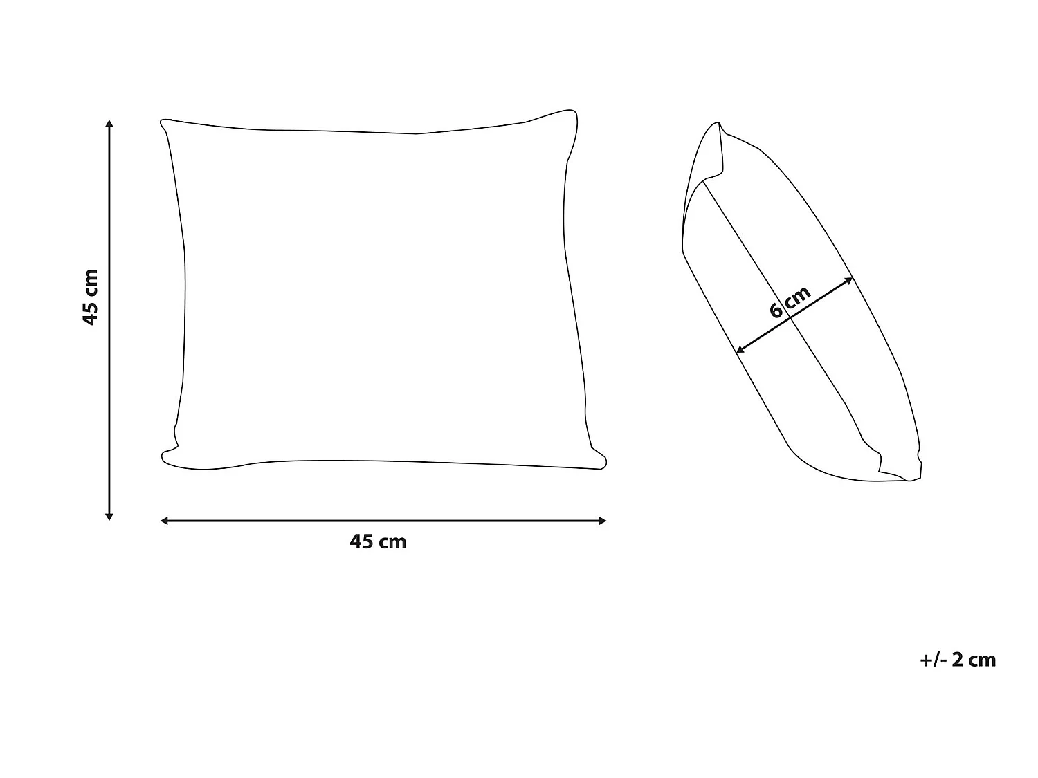 Coussin PRUNUS 45 x 45 cm Vert Motif abstrait
