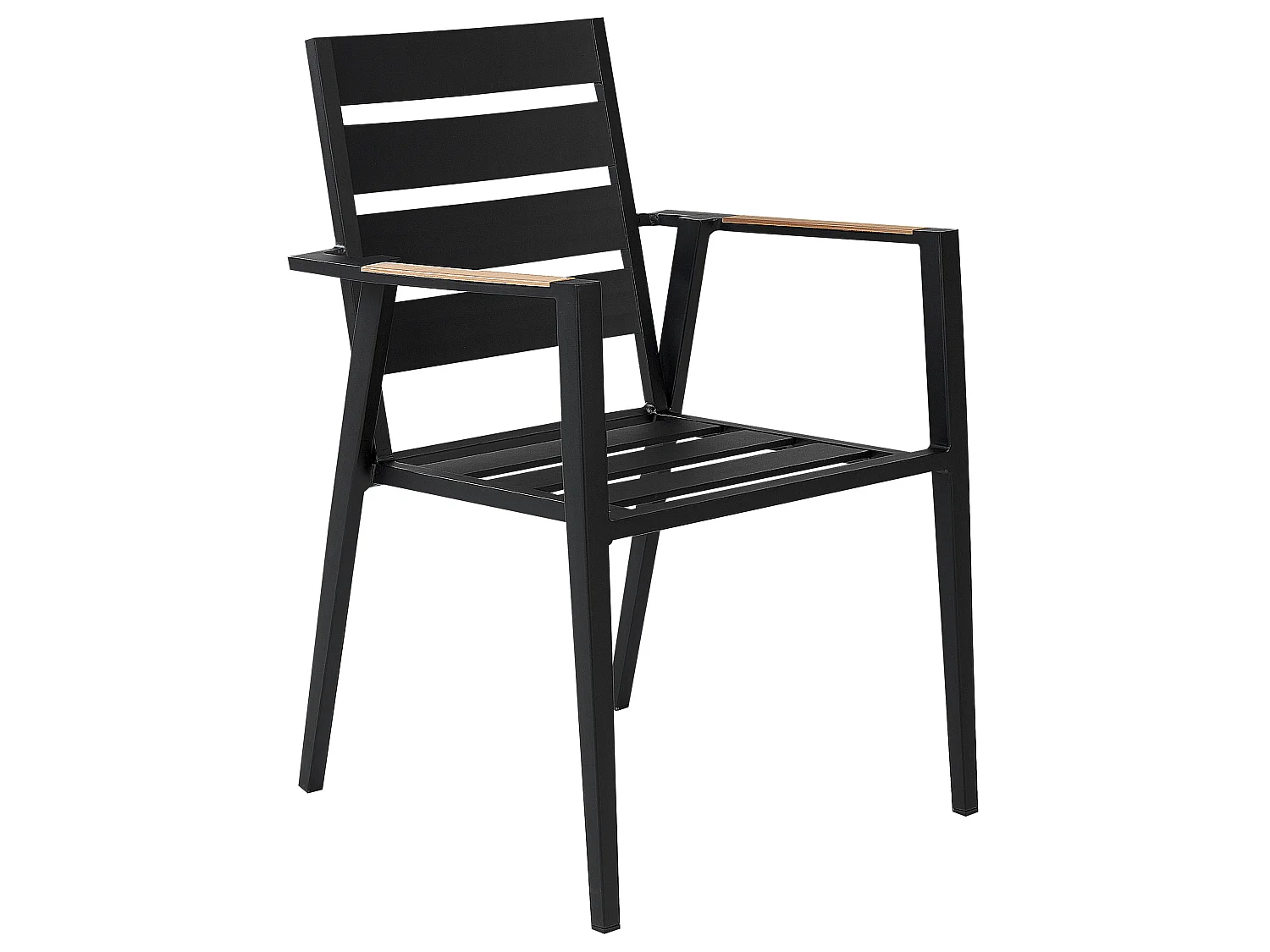 Conjunto de refeições de jardim 4 lugares OLMETTO/TAVIANO com almofadas Metal Preto
