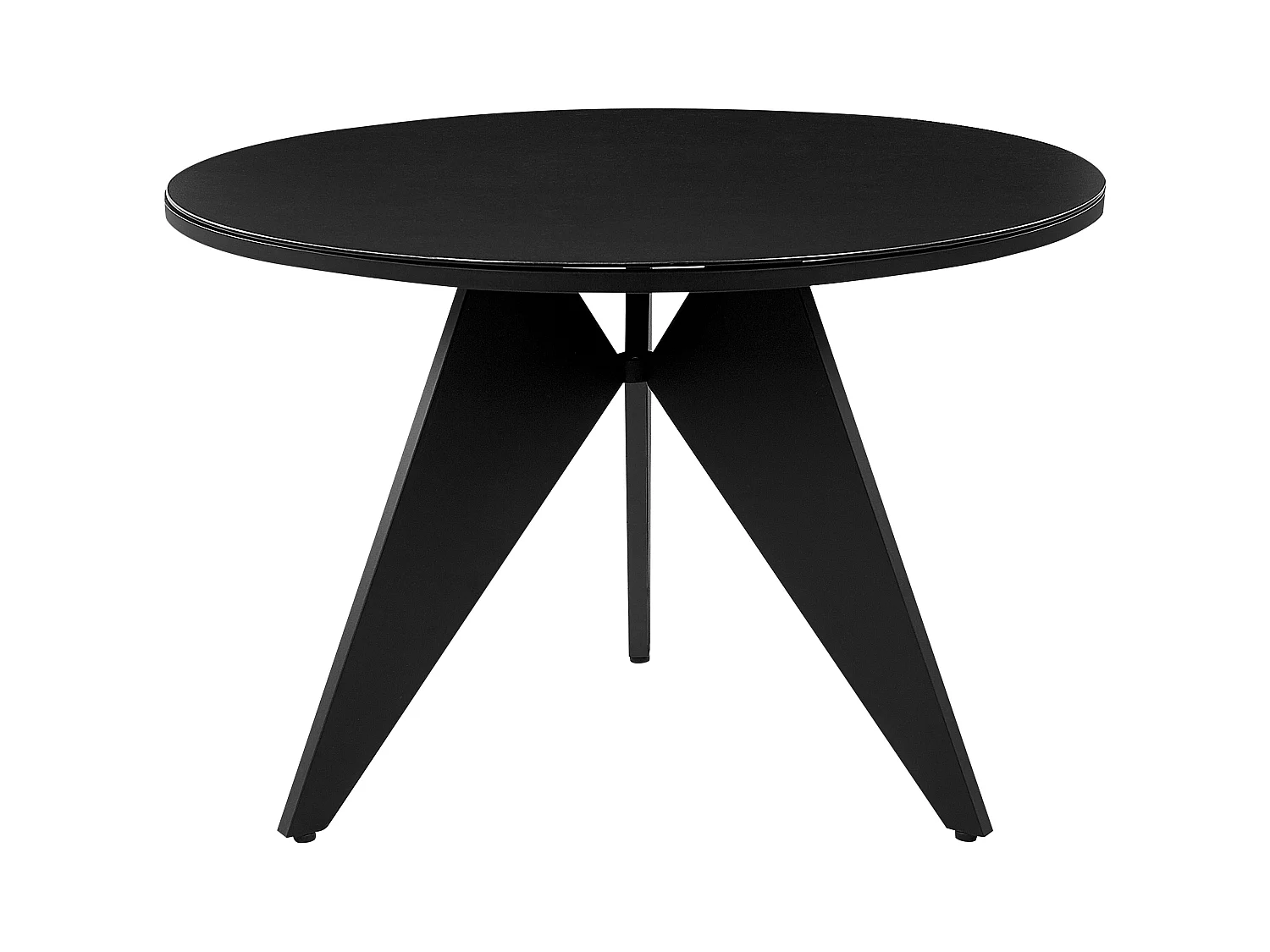 Salle à manger de jardin 4 places OLMETTO/BUSSETO Métal Noir