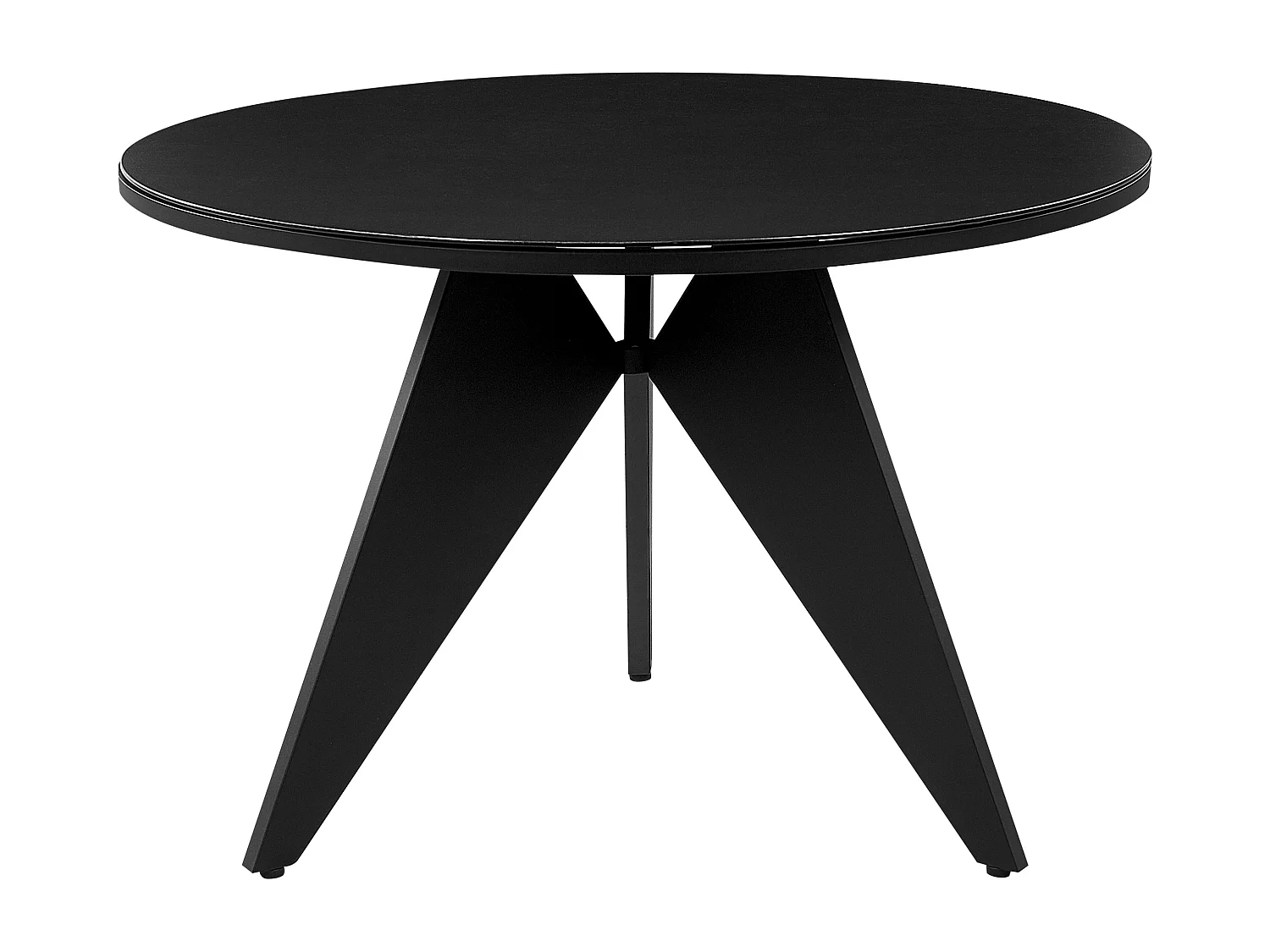 Gartenset Aluminium Tisch ⌀ 110 cm mit 4 Stühlen Stoffbezug grau Olmetto/Busseto