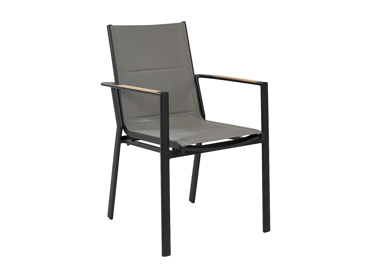 Gartenset Aluminium Tisch ⌀ 110 cm mit 4 Stühlen Stoffbezug grau Olmetto/Busseto