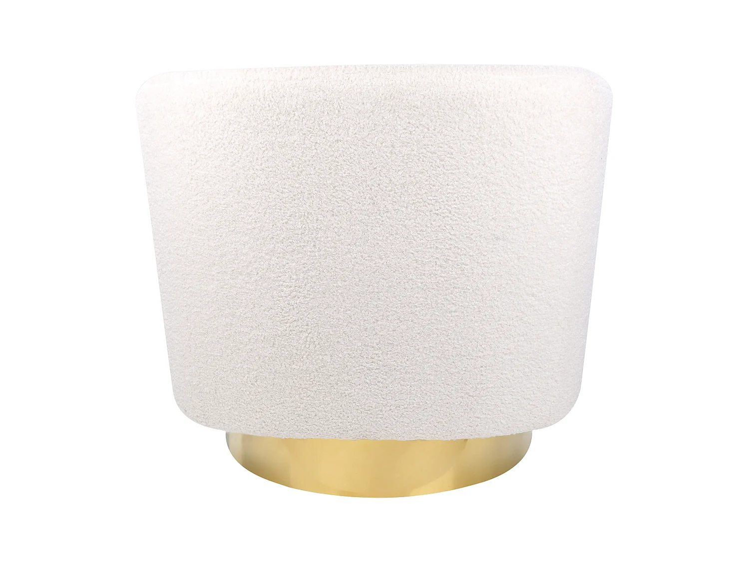 Fauteuil pivotant LAVIK Bouclé Blanc cassé