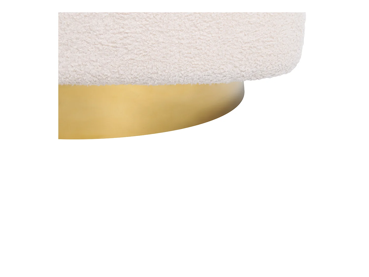 Fauteuil pivotant LAVIK Bouclé Blanc cassé