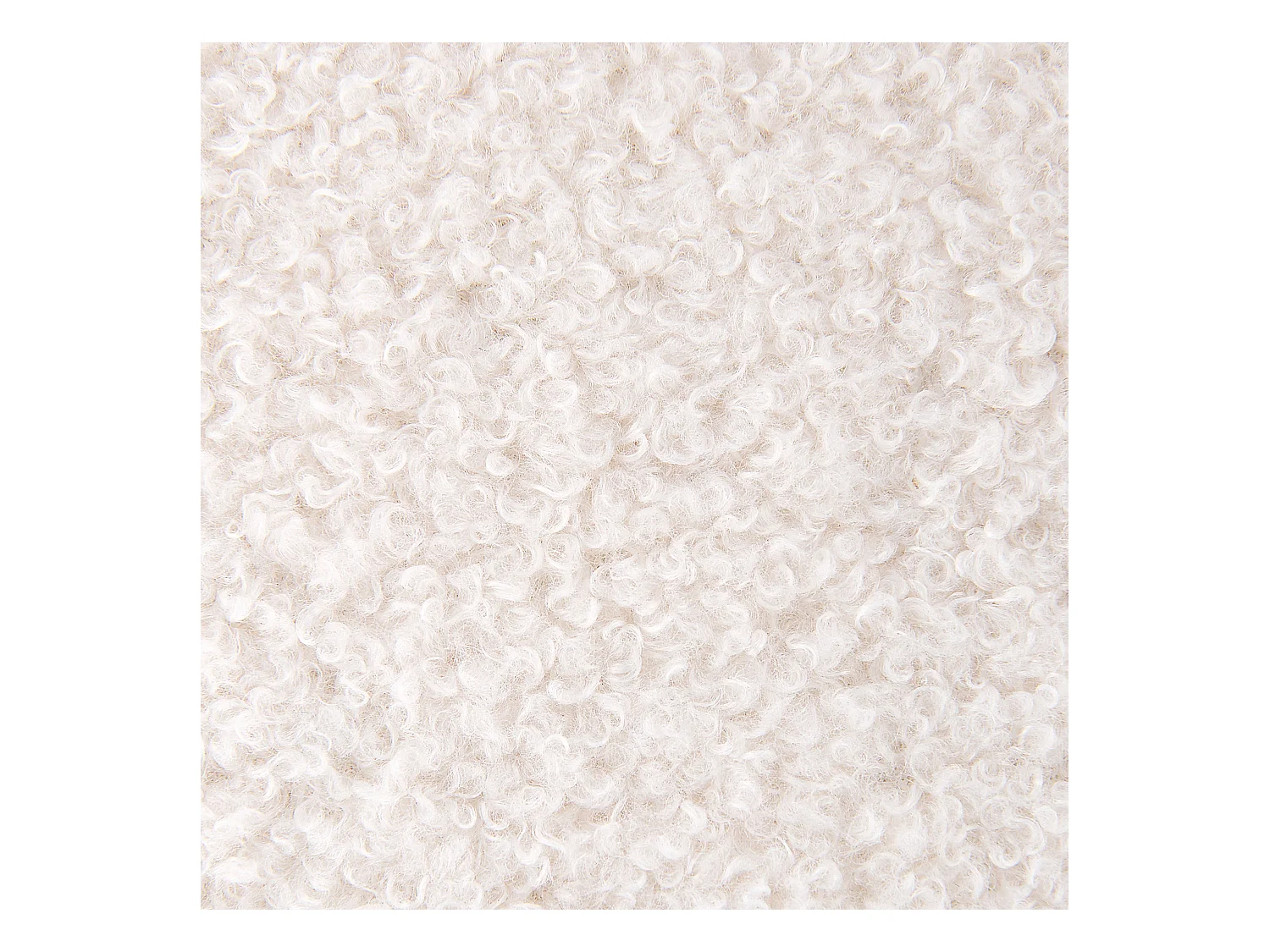 Fauteuil pivotant LAVIK Bouclé Blanc cassé