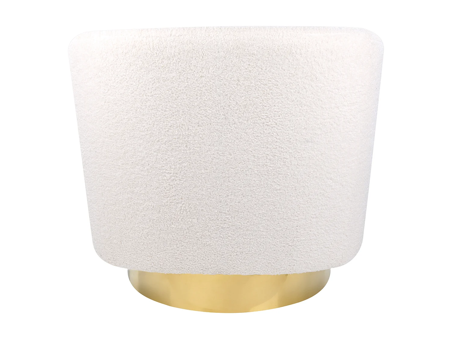 Fauteuil pivotant LAVIK Bouclé Blanc cassé