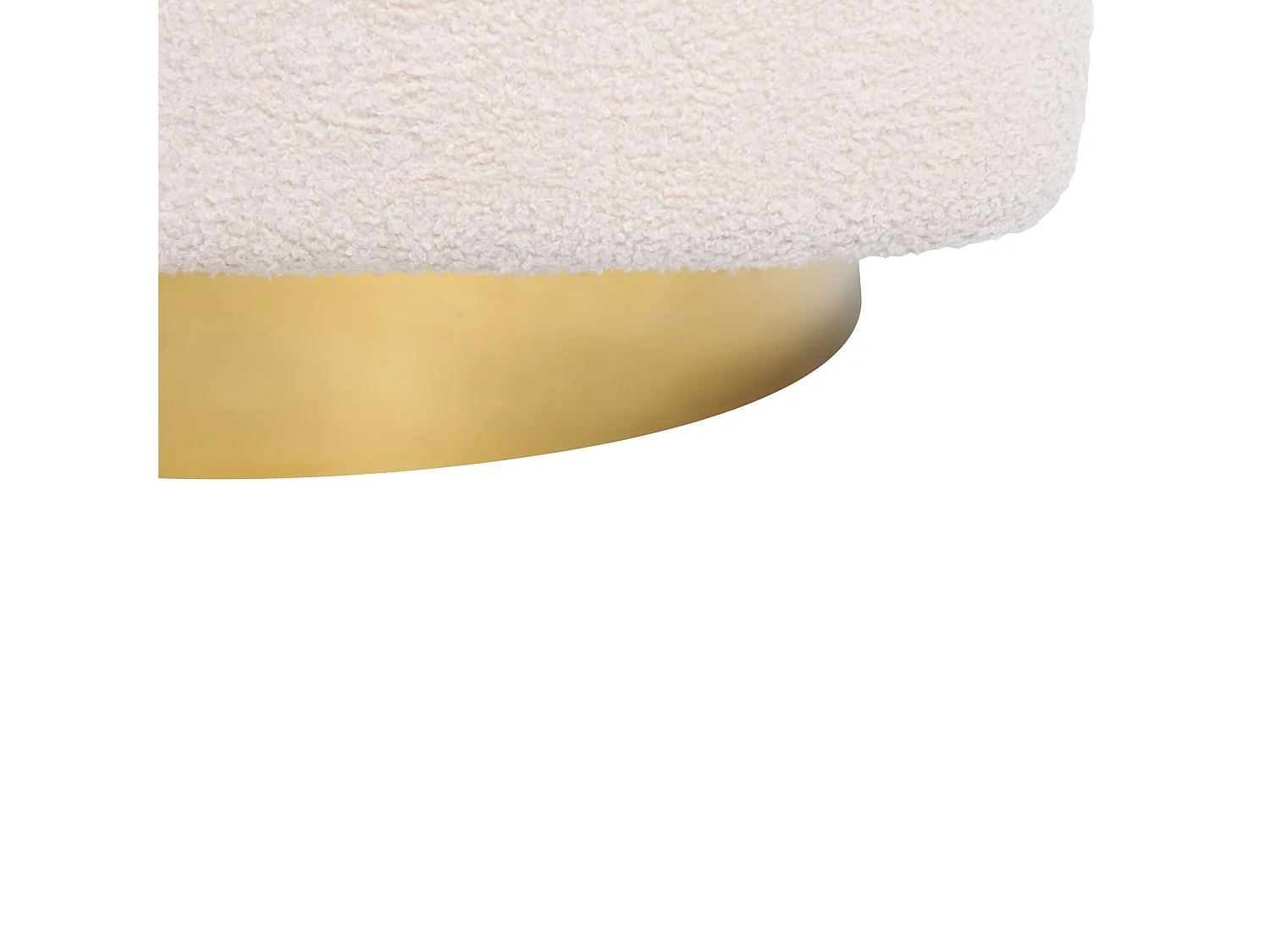 Fauteuil pivotant LAVIK Bouclé Blanc cassé