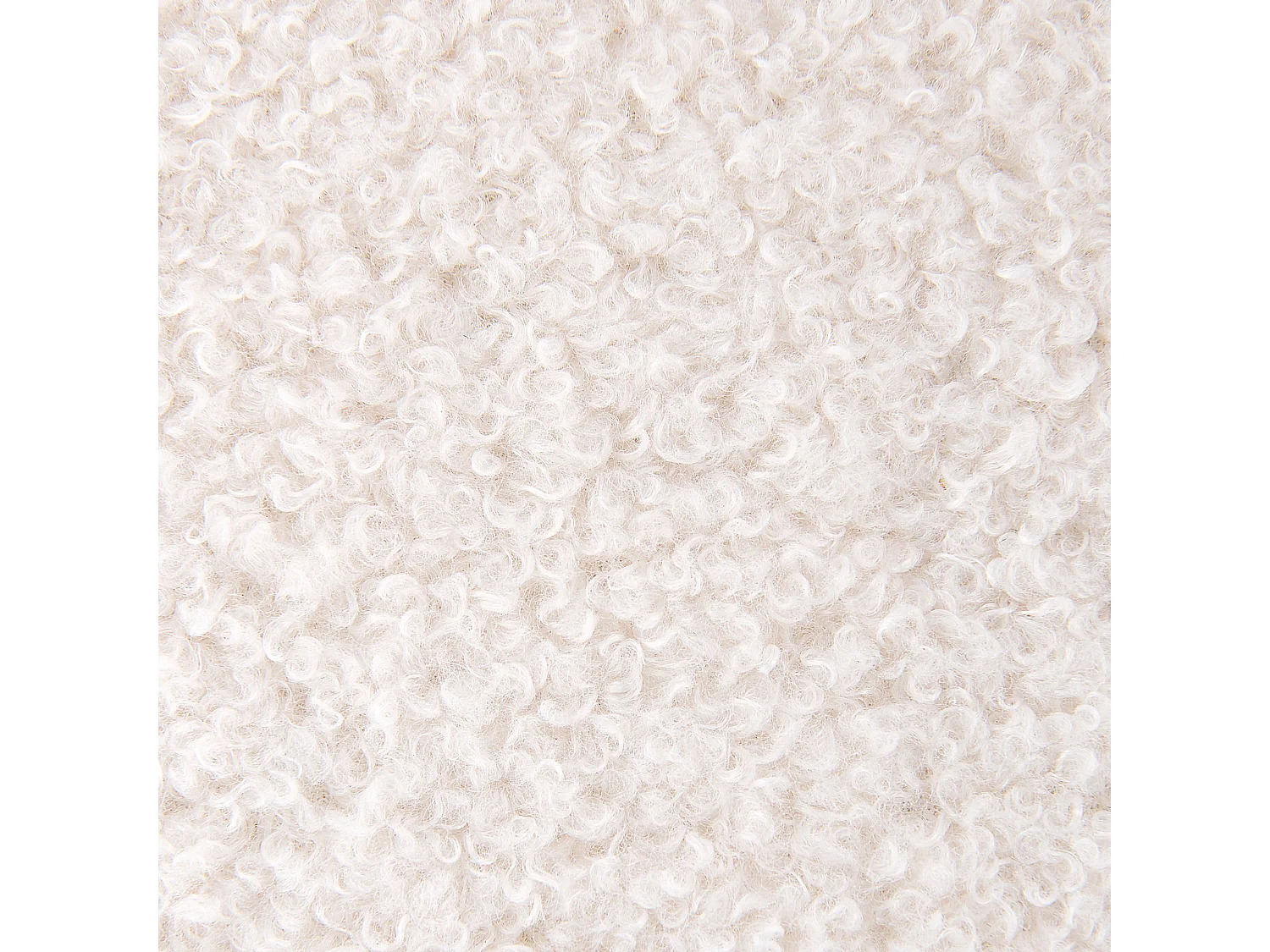 Fauteuil pivotant LAVIK Bouclé Blanc cassé