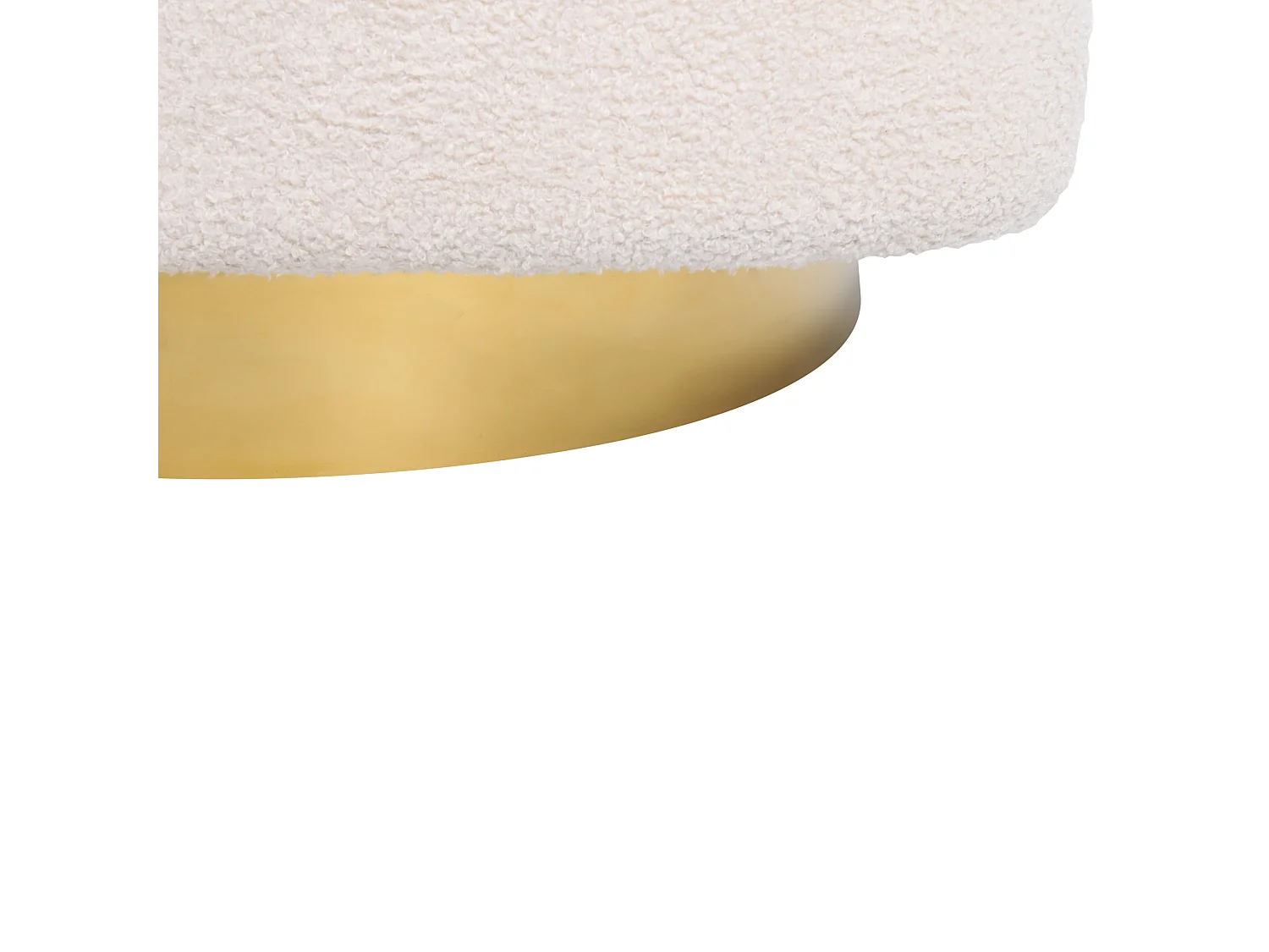 Poltrona girevole LAVIK Bouclé Bianco