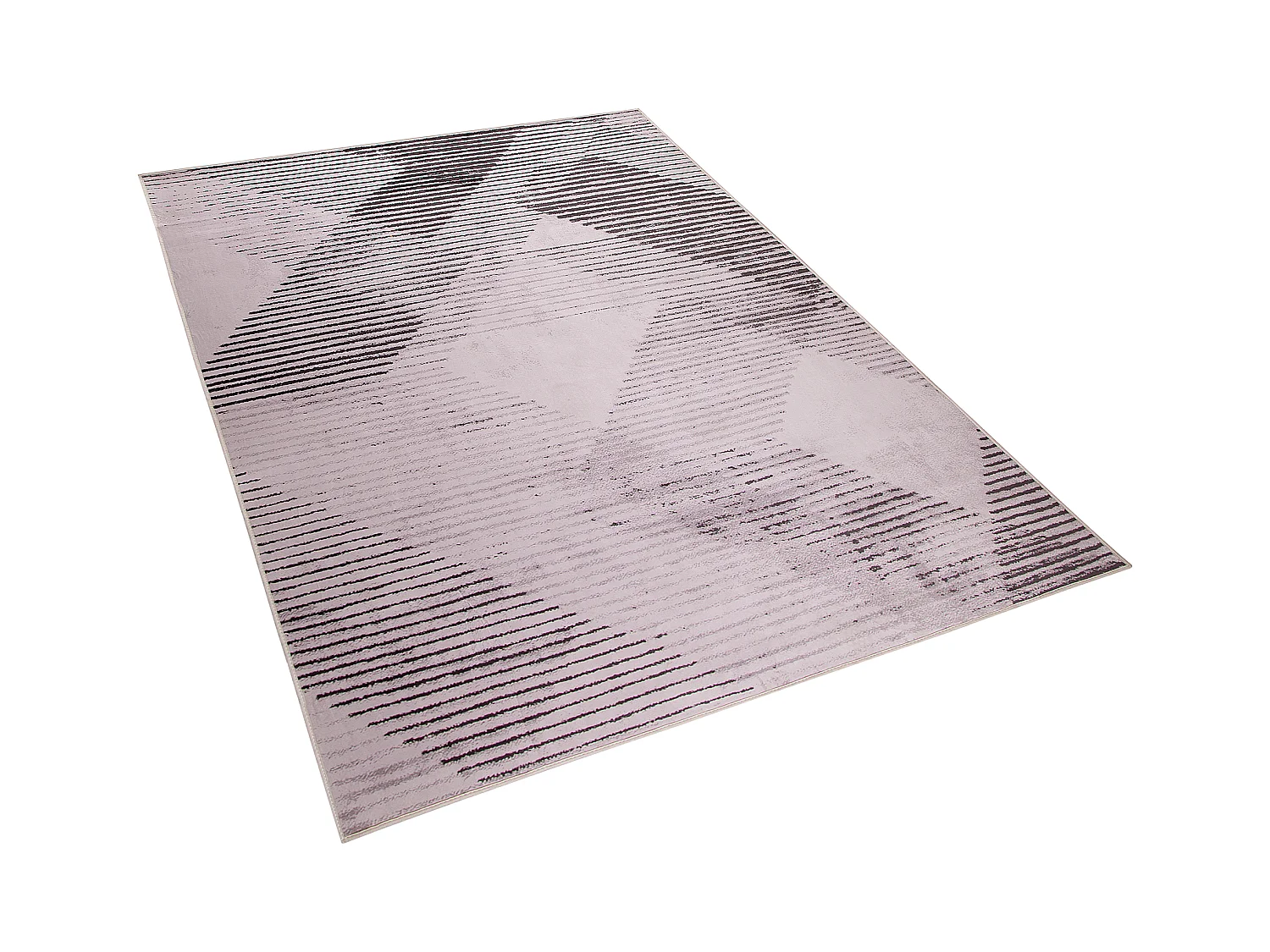 Teppich rosa 160 x 230 cm geometrisches Muster Kurzflor KALE