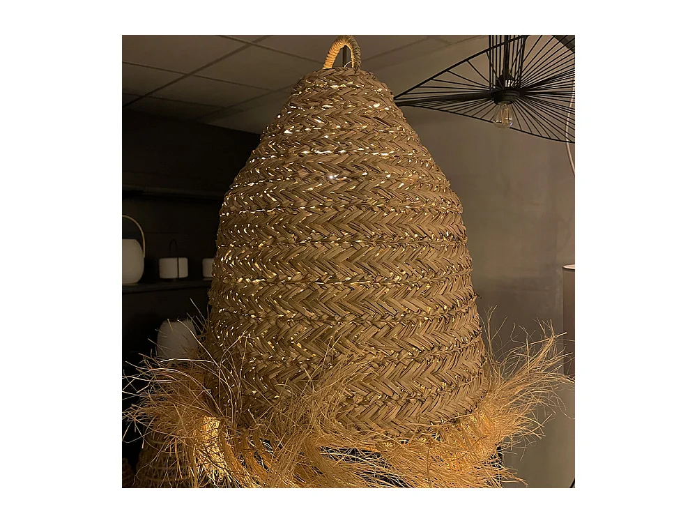 Abat-jour ANAFI Beige Fibre naturelle H47cm