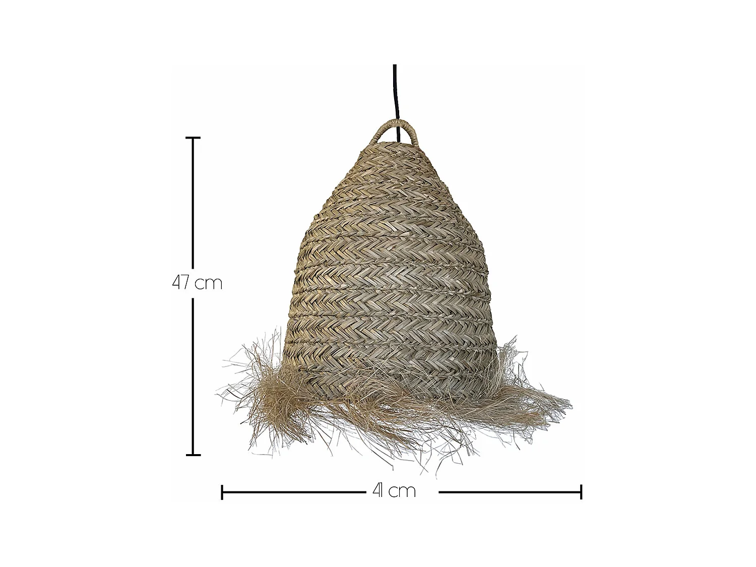 Abat-jour ANAFI Beige Fibre naturelle H47cm