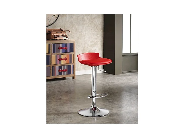 Chaise Moderne - Alan - Rouge, Gris