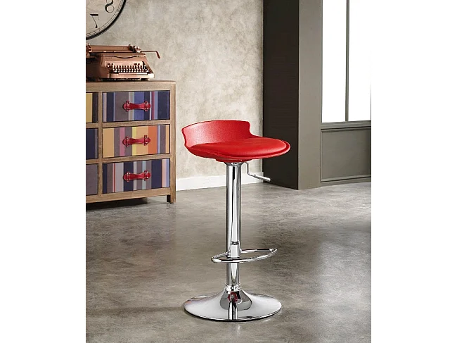 Chaise Moderne - Alan - Rouge, Gris