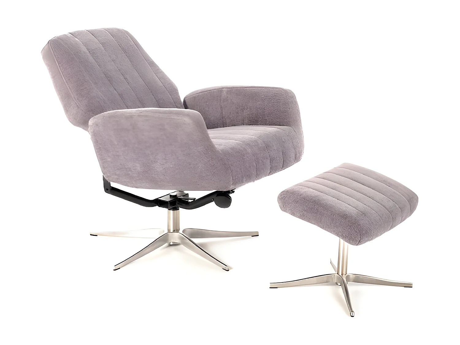 Fotel Relax w kolorze Danny Cromo Velvet