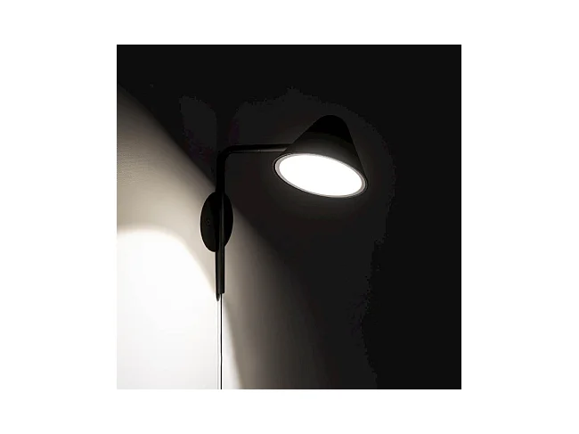 Antares - LED-wandlamp in zwart metaal