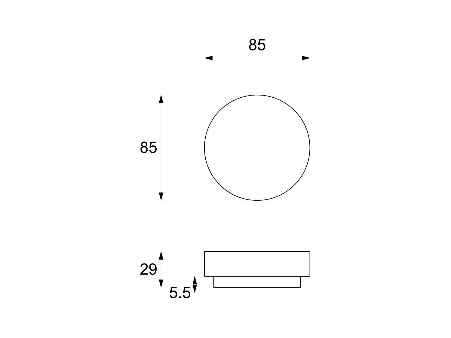 Ronde 1 - Salontafel (85 x 85 x 28 uur) in grijze fossiele steen