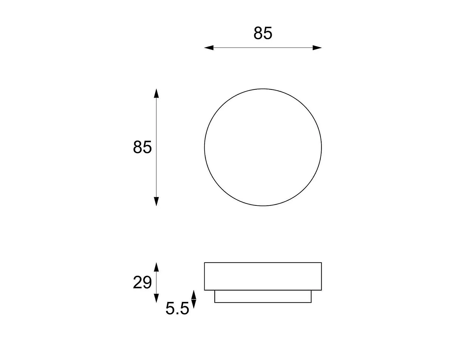 Table basse Moderne - Round - Gris