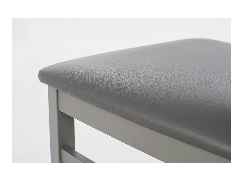 Stuhl aus dunkelgrau lackiertem Holz mit Sitz aus Kunstleder, 44x45xh. 82 cm 2 Stk