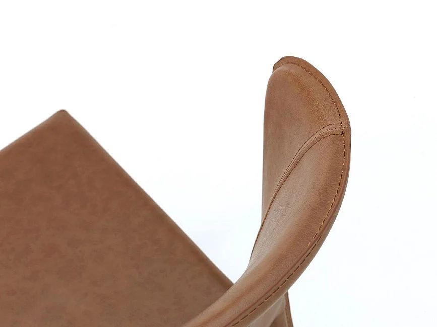 Break - Orangefarbener Kunstlederstuhl 4-tlg