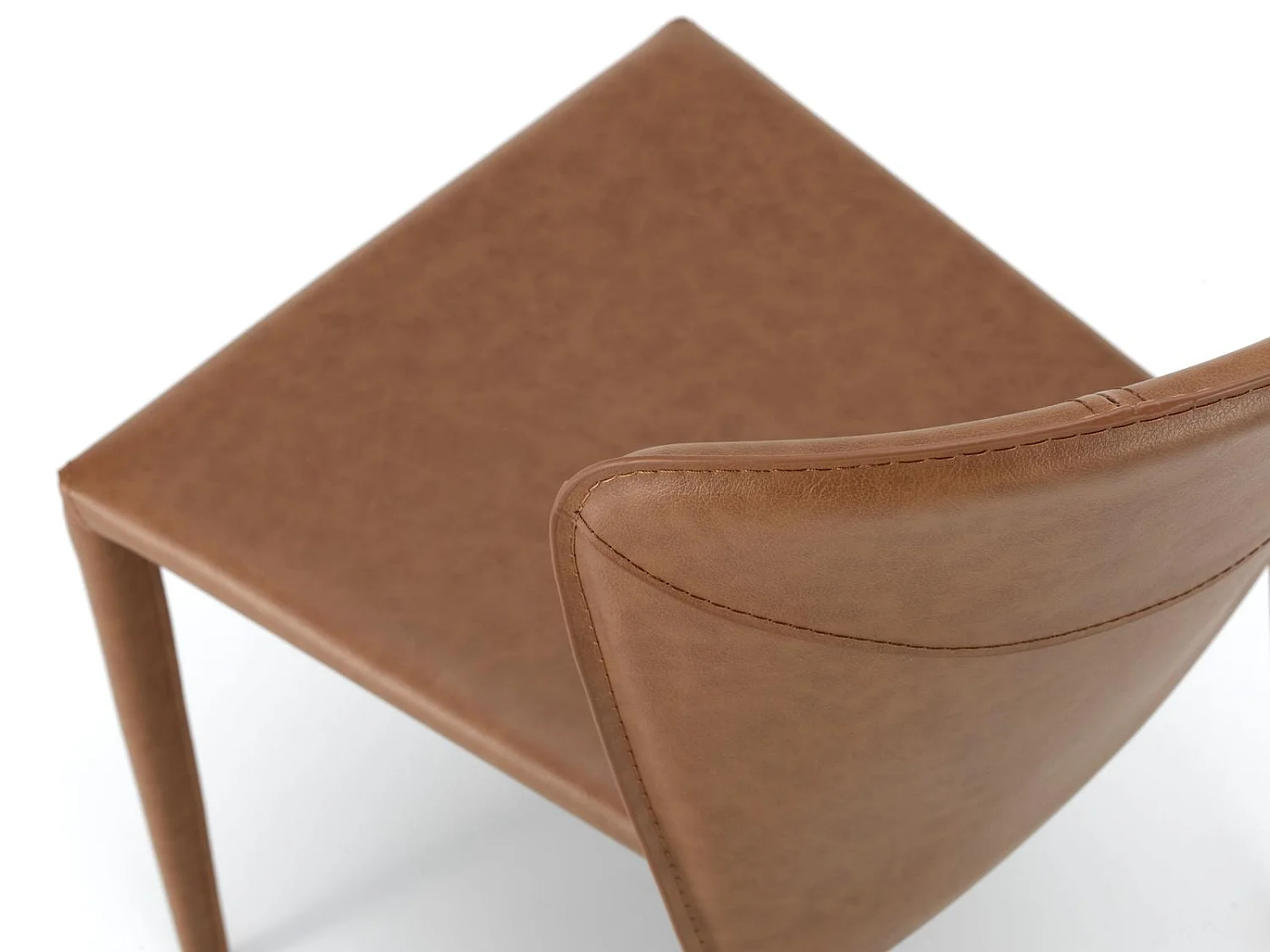 Break - Orangefarbener Kunstlederstuhl 4-tlg