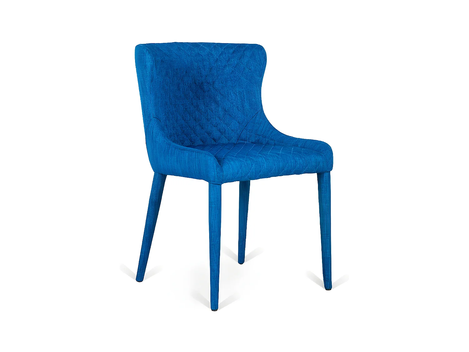 Stoel in blauwe stof 58x50,5x83h cm 1 st