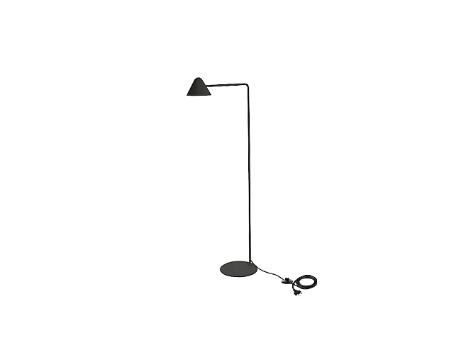 Antares - Lampa podłogowa LED w kolorze czarnego metalu