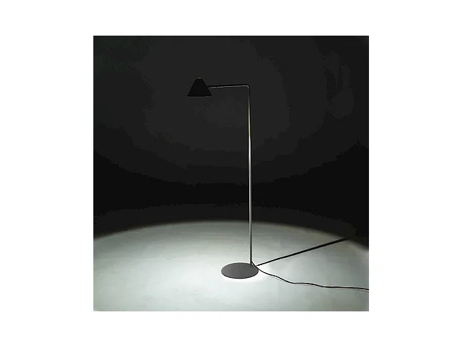 Antares - Lampa podłogowa LED w kolorze czarnego metalu