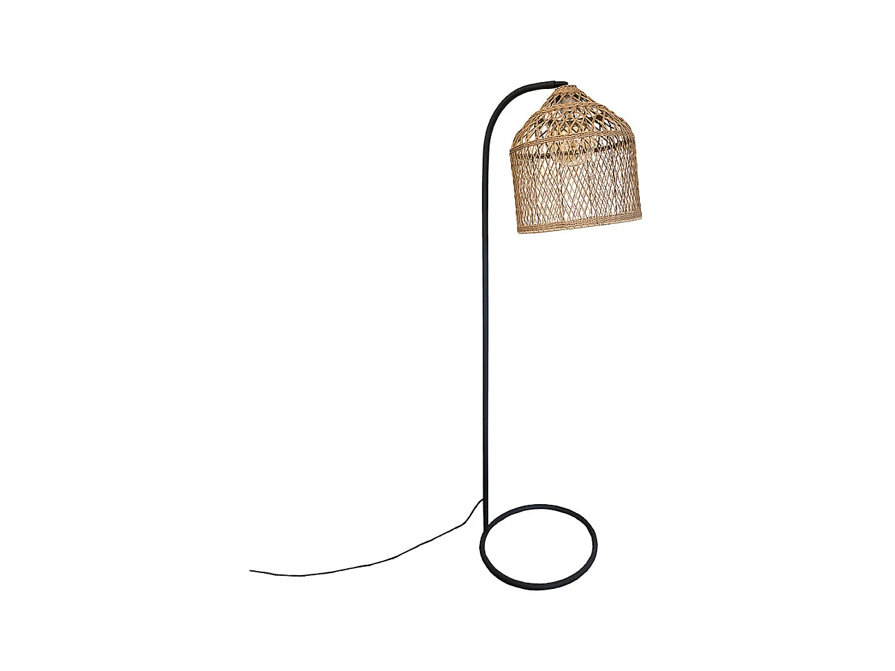 Lampadaire d'extérieur SELMA Beige Poly rotin