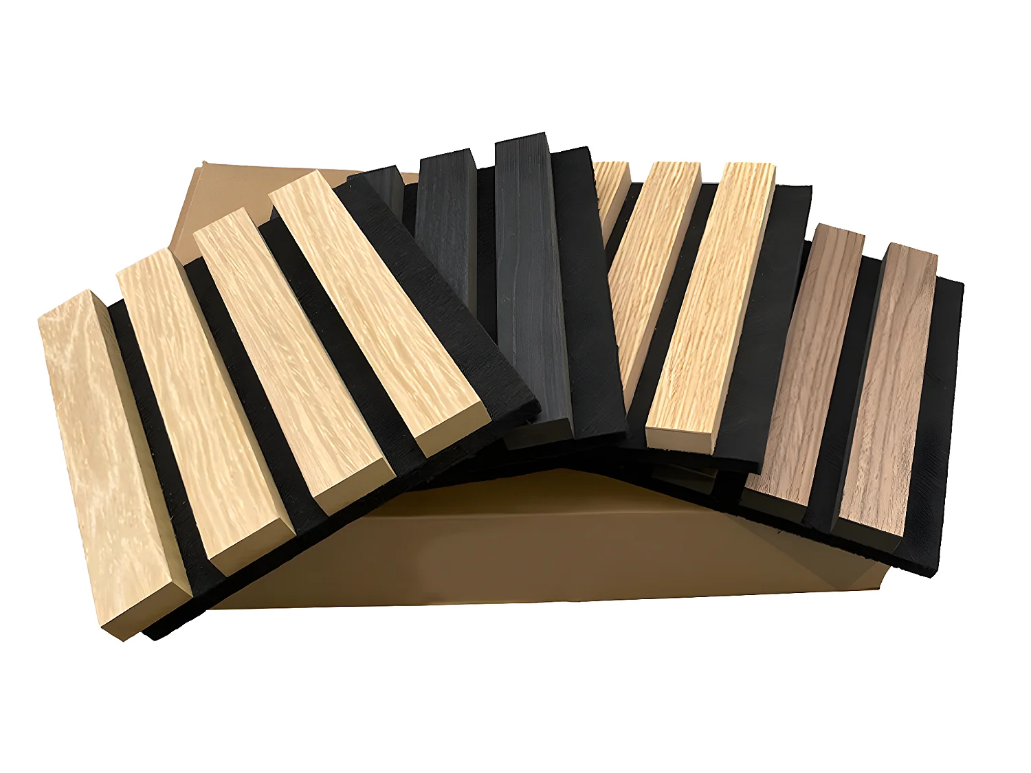 Echantillon panneau mural noyer - feutre noir