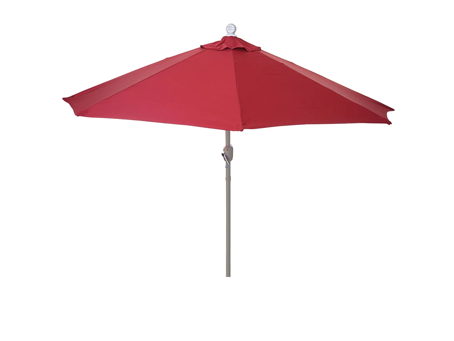 Demi parasol semi-circulaire balcon aluminium bordeaux 260 x 135 x 252 cm 04_0003852