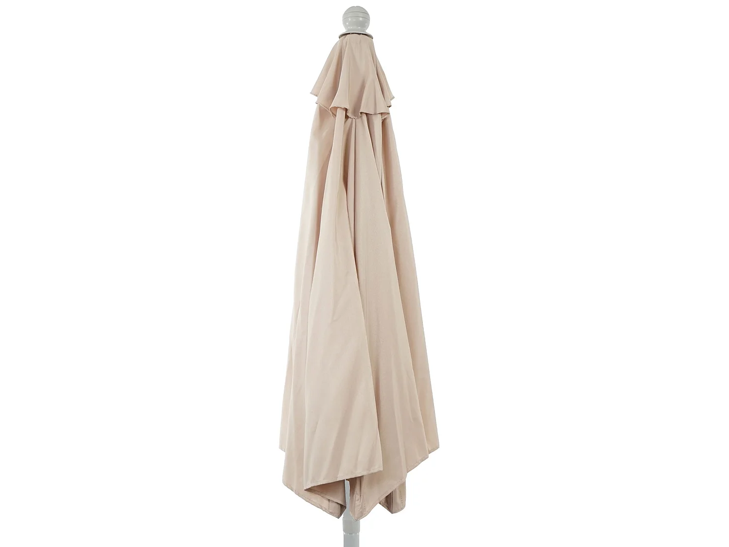Demi parasol semi-circulaire balcon aluminium crème 285 x 145 x 208 cm 04_0003838
