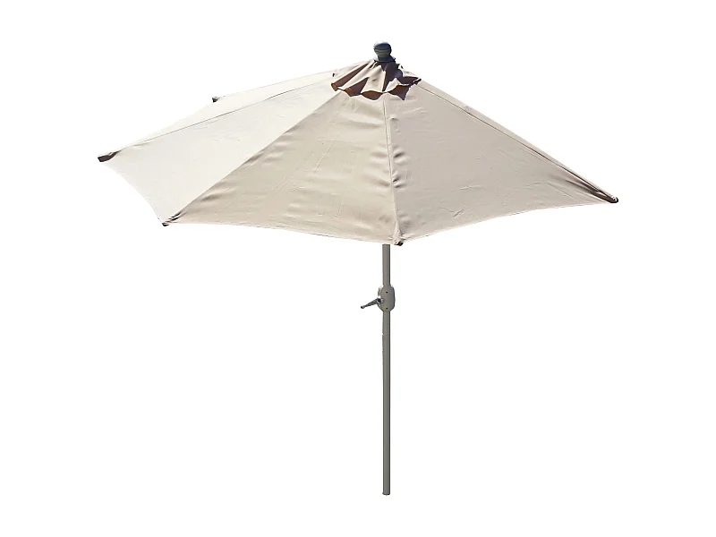 Demi parasol semi-circulaire balcon aluminium crème 285 x 145 x 208 cm 04_0003838
