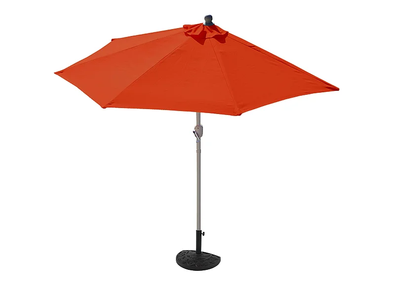 Demi parasol semi-circulaire balcon aluminium 285 x 145 x 252 cm 04_0003899