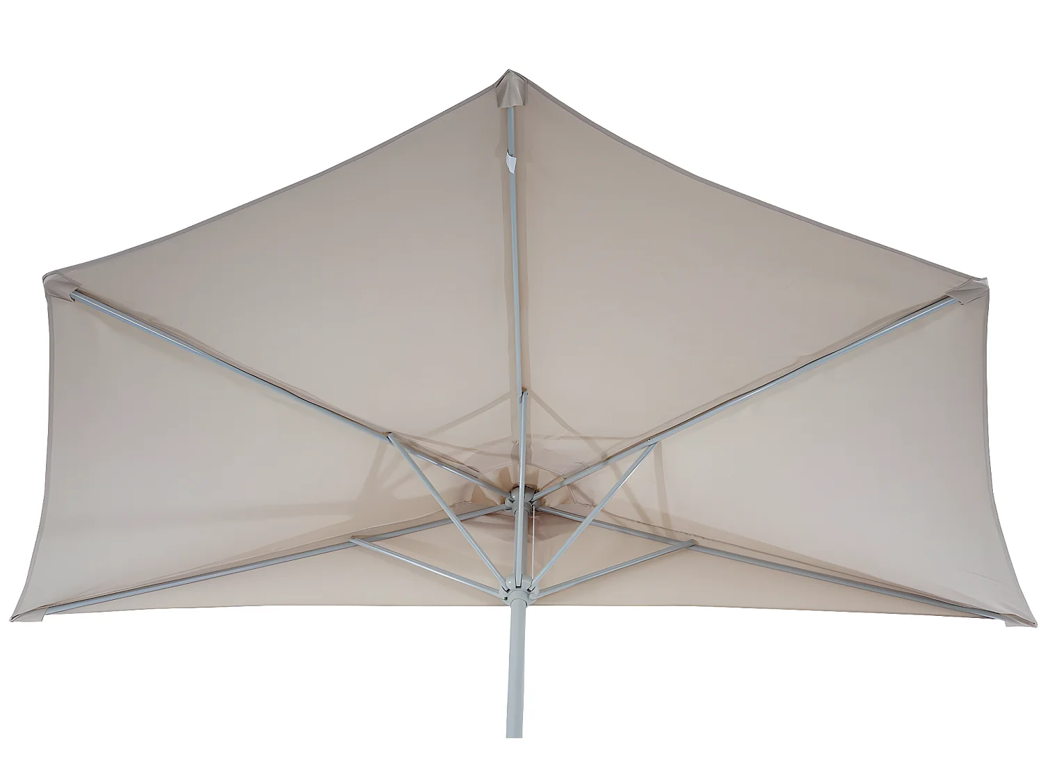 Demi parasol semi-circulaire balcon aluminium crème 260 x 135 x 252 cm 04_0003850
