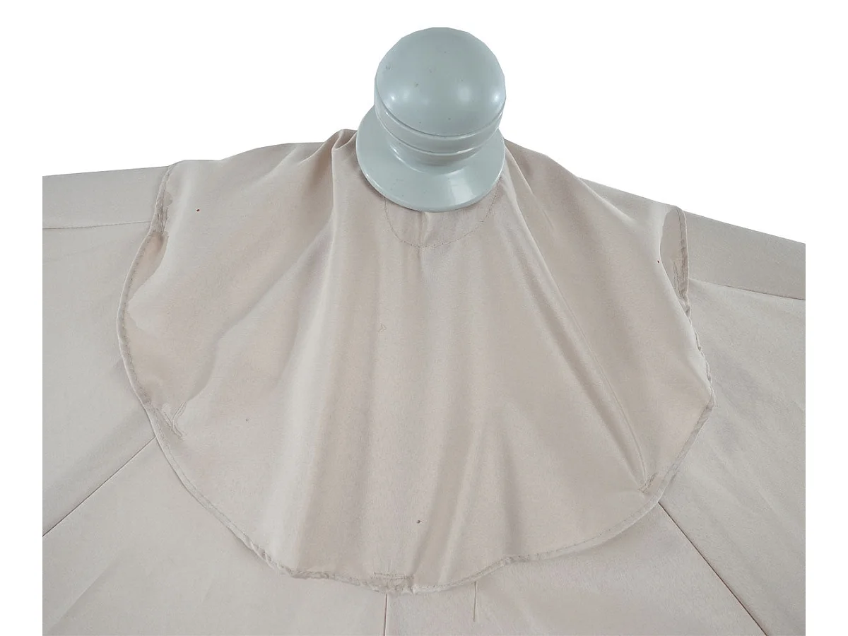 Demi parasol semi-circulaire balcon aluminium crème 260 x 135 x 252 cm 04_0003850