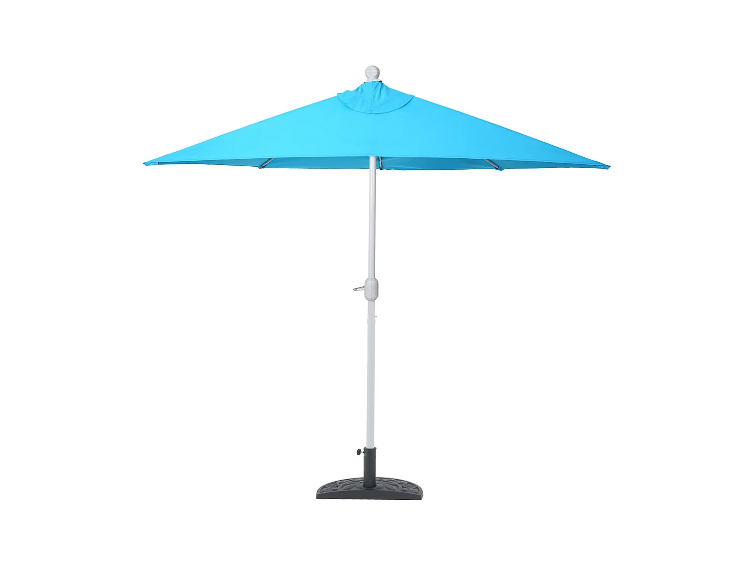 Parasol demi-rond balcon terrasse aluminium 260 x 135 x 252 cm 04_0003828