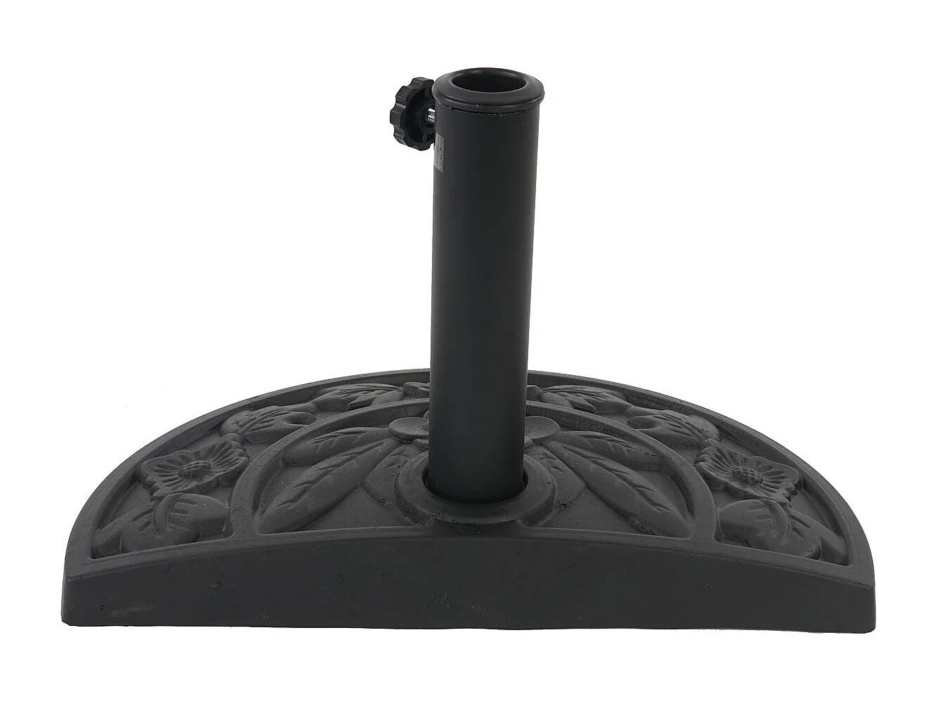 Demi parasol semi-circulaire balcon aluminium bordeaux 260 x 135 x 252 cm 04_0003848