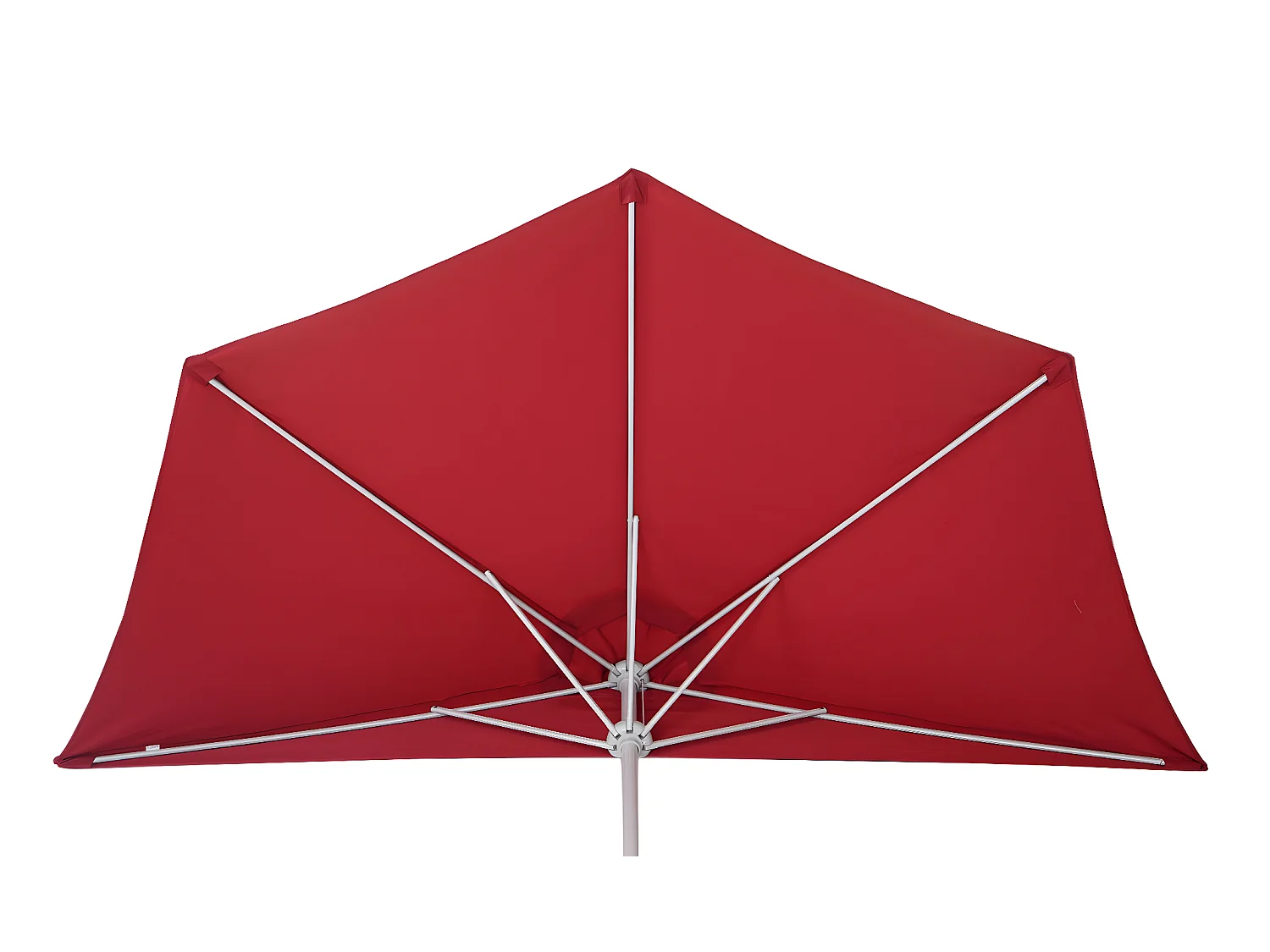 Demi parasol semi-circulaire balcon aluminium bordeaux 285 x 145 x 252 cm 04_0003845