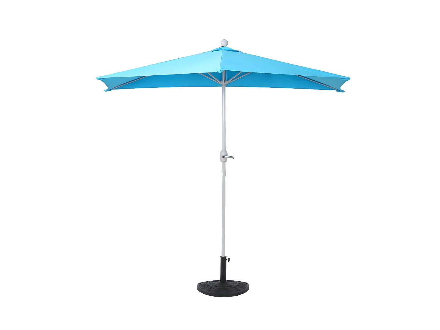 Demi parasol semi-circulaire balcon aluminium 50 x 32 x 32 cm 04_0003844