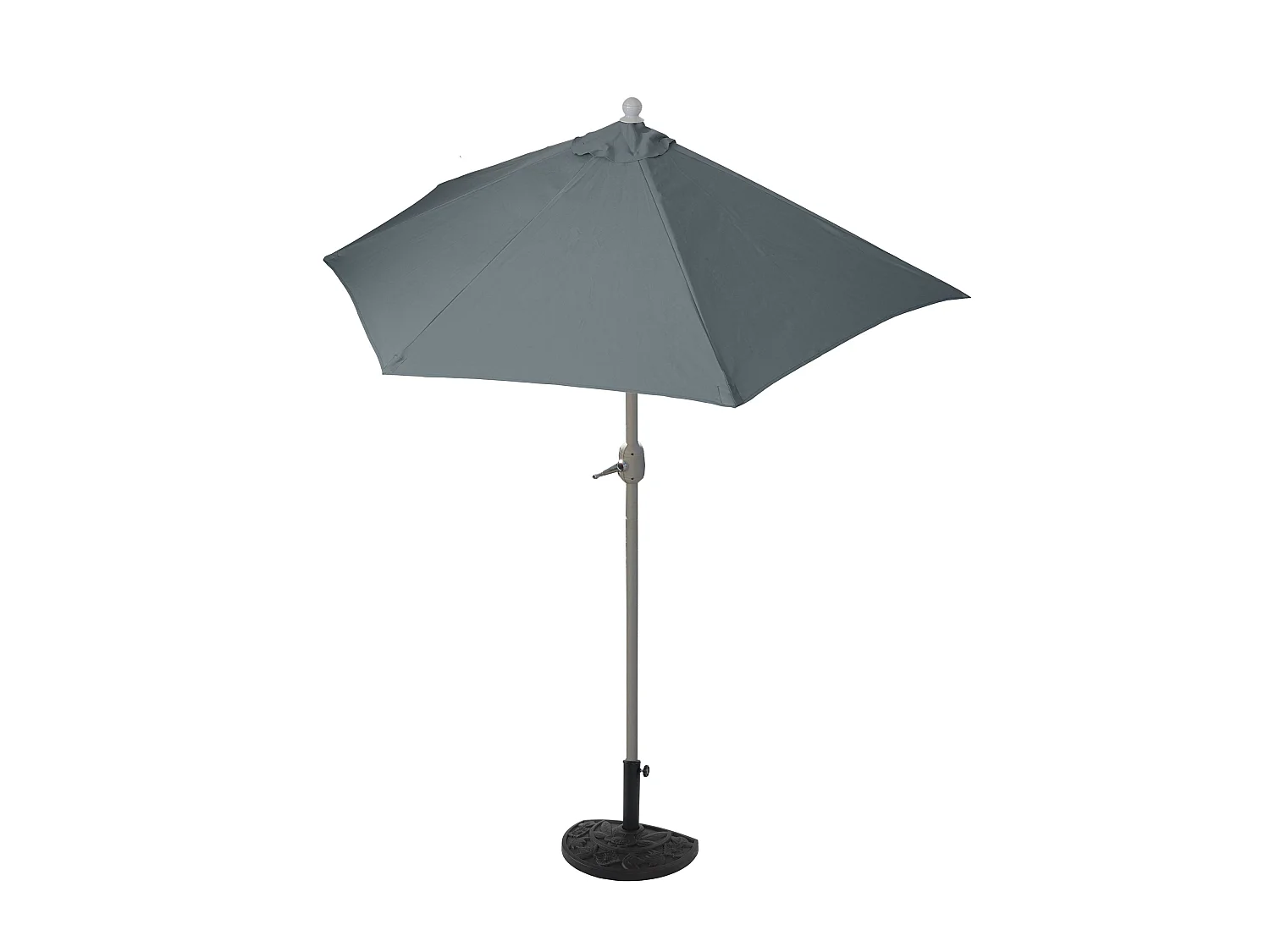 Demi parasol semi-circulaire balcon aluminium 260 x 135 x 208 cm 04_0003851