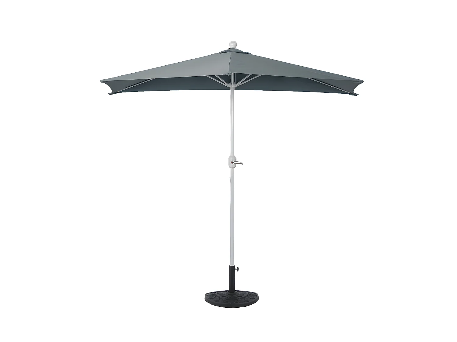 Demi parasol semi-circulaire balcon aluminium 260 x 135 x 208 cm 04_0003851