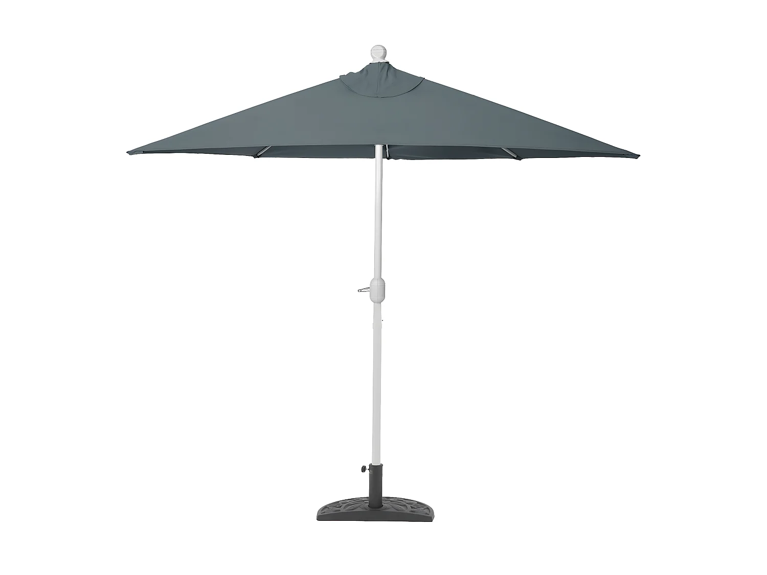 Demi parasol semi-circulaire balcon aluminium 260 x 135 x 208 cm 04_0003851