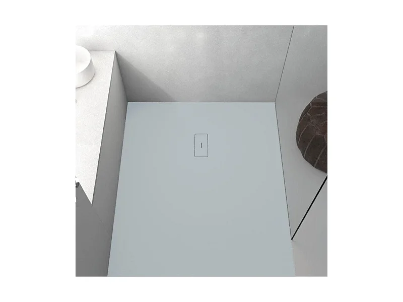 Plato de ducha resina FUSION CENIZA  100x110cm