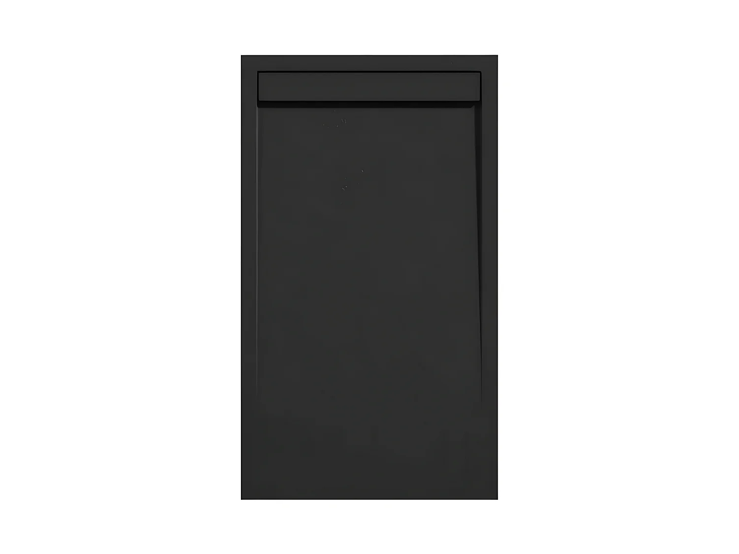 Mineralguss-Duschwanne extra flach CLEVER Schieferoptik SCHWARZ 80x210 cm