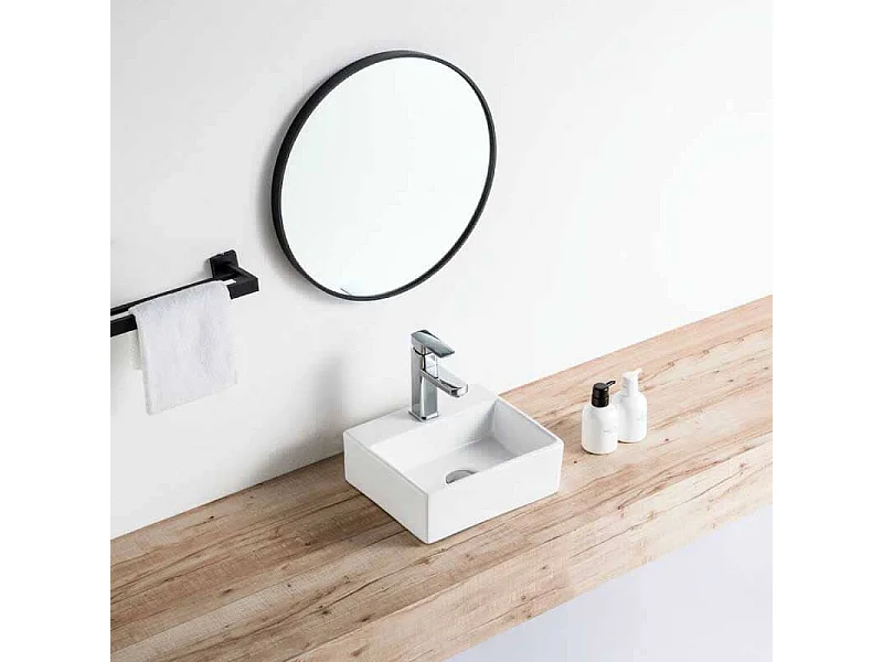 Waschtisch mit Unterschrank MESSINA 45 cm Eiche hell 100x180 cm