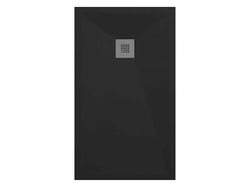 Plato de ducha pizarra ONDA negro  70x200 cm rejilla acero inox.