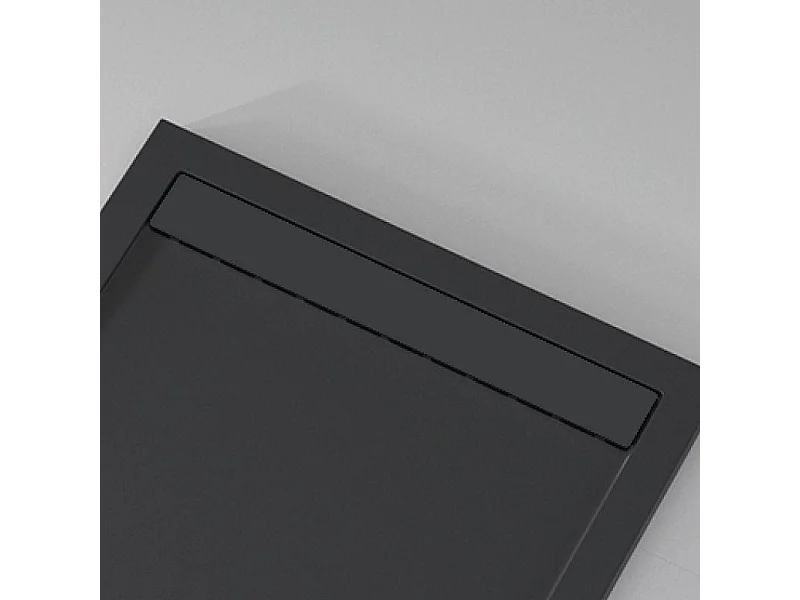 Plato de ducha pizarra CLEVER antracita  80x210 cm rejilla color