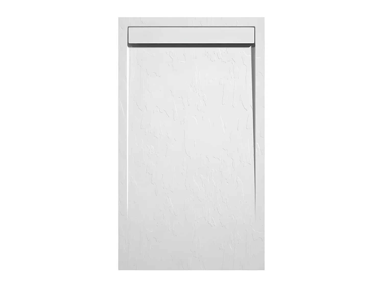 Mineralguss-Duschwanne extra flach CLEVER Schieferoptik WEIß 90x210 cm