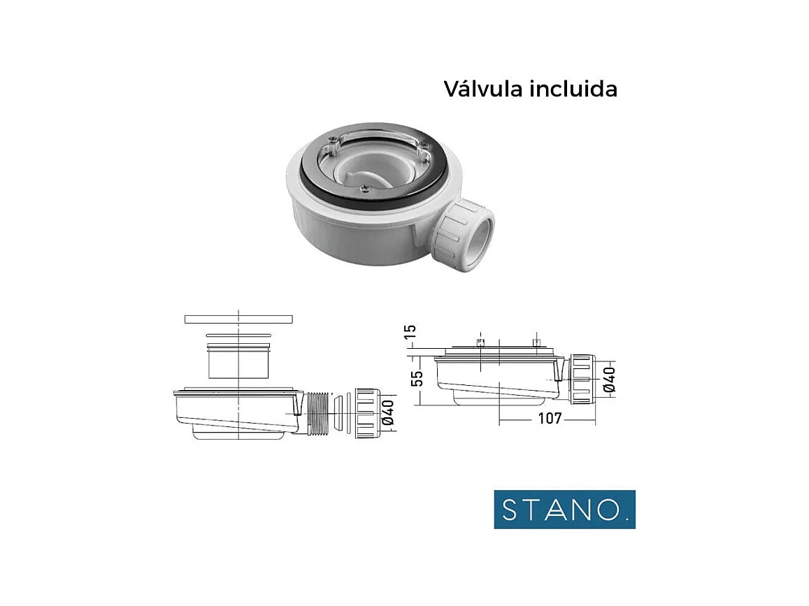 Plato de ducha resina MADISON CREMA  90x90cm